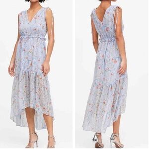 Banana Republic Flower Maxi Hi Low Ruffled Dress     Sz 0